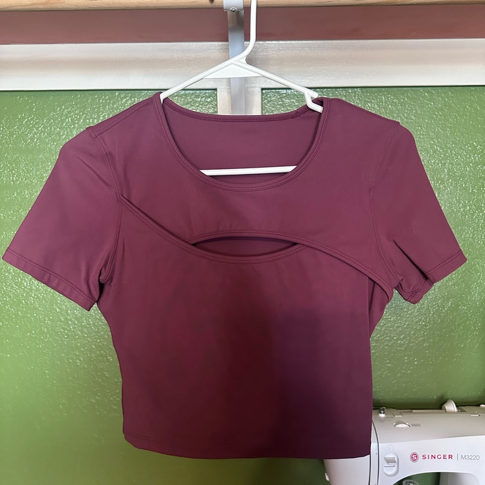 Women's Burgundy Crop Top